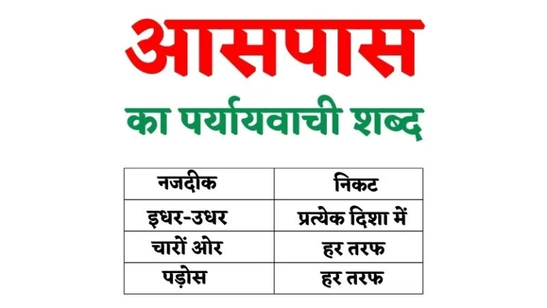 आसपास का पर्यायवाची शब्द | Aspas Ka Paryayvachi Shabd in Hindi