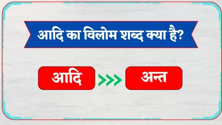 Aadi Ka Vilom Shabd | आदि का विलोम शब्द क्या है?