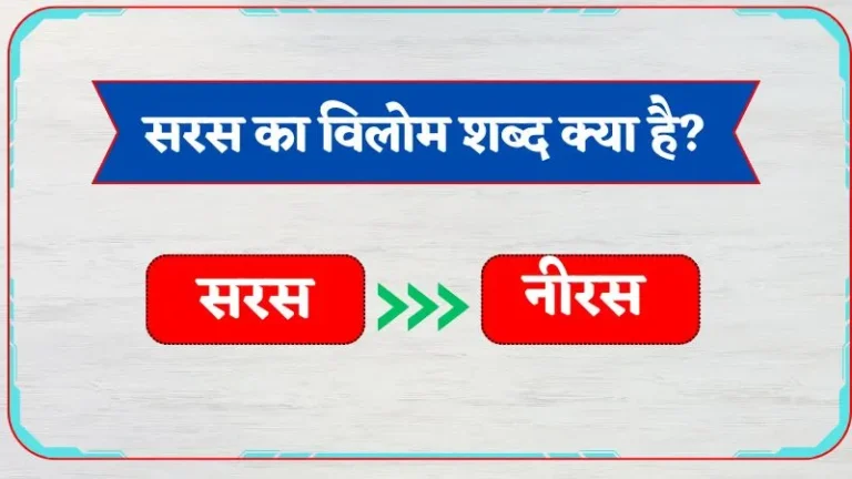 Saras Ka Vilom Shabd | सरस का विलोम शब्द क्या है?