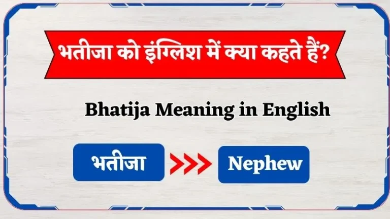 भतीजे को इंग्लिश में क्या कहते हैं? | Bhatije Ko English Mein Kya Kehte Hain