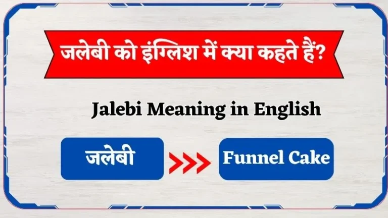 जलेबी को इंग्लिश में क्या कहते है? | Jalebi Ko English Me Kya Kahte Hai