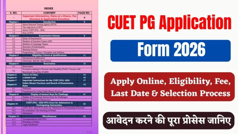 CUET PG Application Form 2026