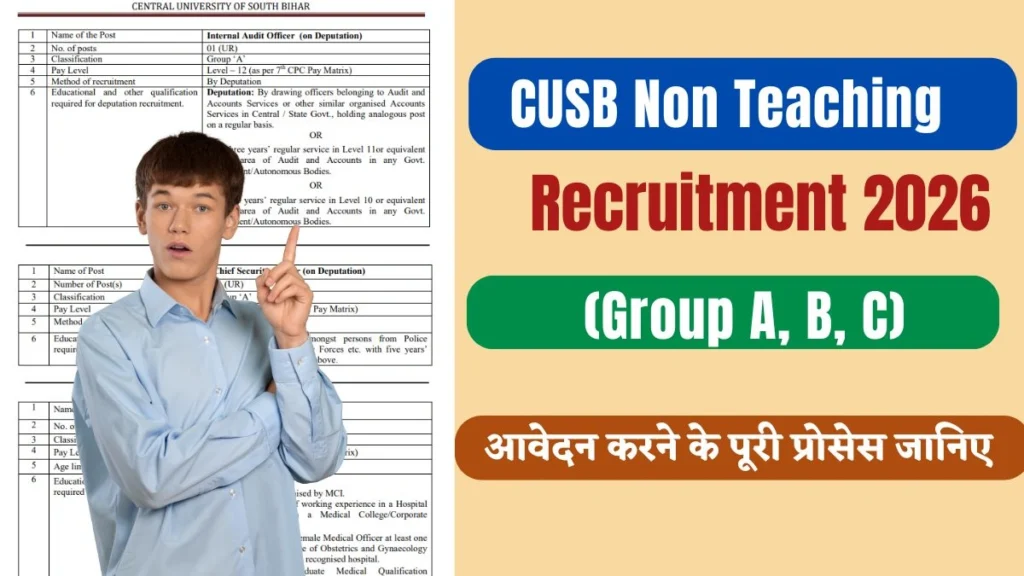 CUSB Non Teaching Recruitment 2025