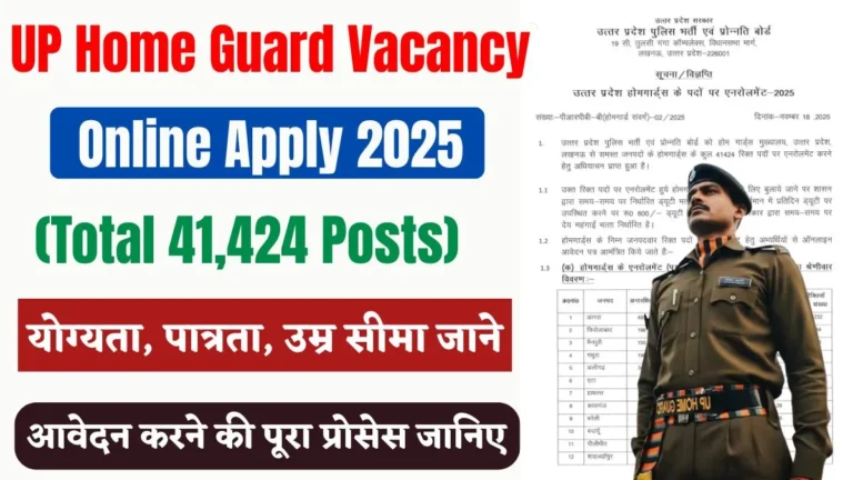 UP Home Guard Vacancy Online Apply 2025