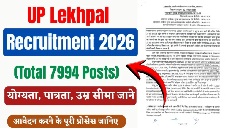 UP Lekhpal Recruitment 2026