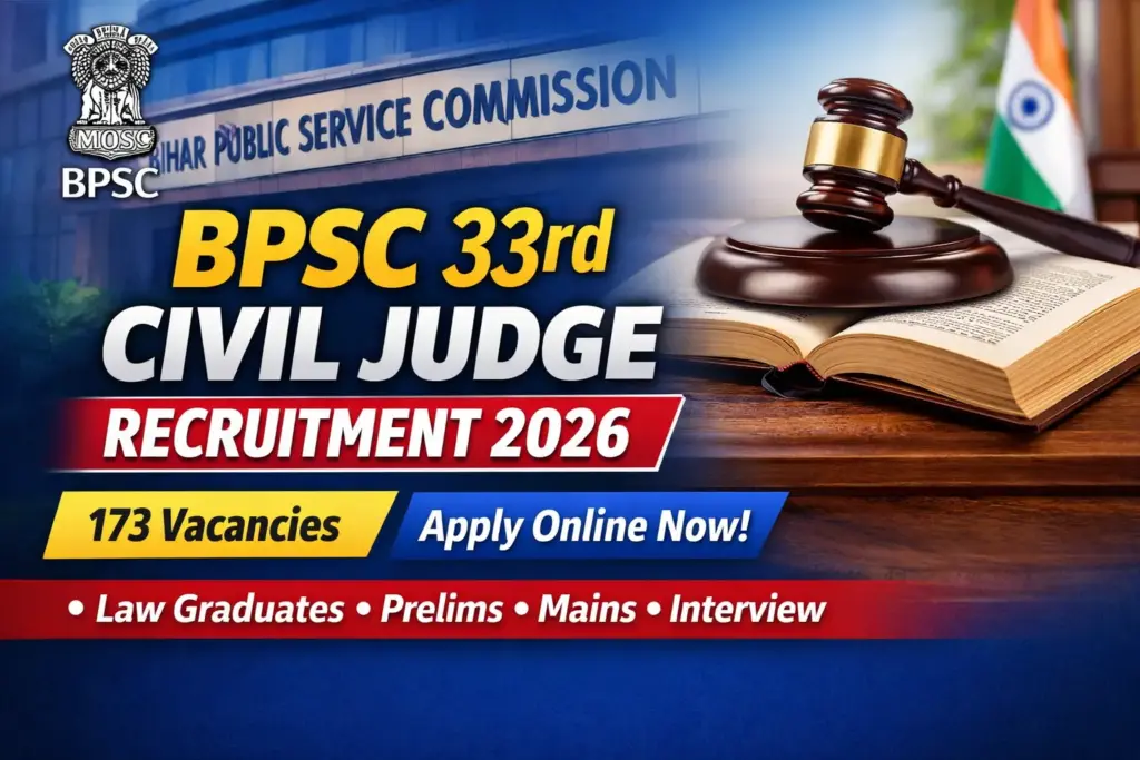 BPSC 33rd Civil Judge Recruitment 2026