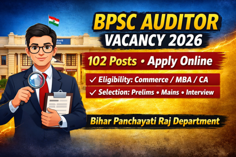 BPSC Auditor Vacancy Recruitment 2026