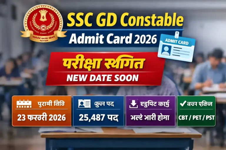 SSC GD Constable Admit Card 2026