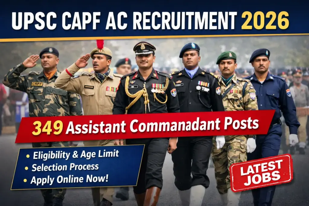 UPSC CAPF AC Recruitment 2026