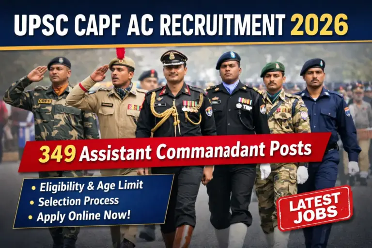 UPSC CAPF AC Recruitment 2026