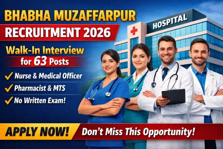 BHABHA Muzaffarpur Recruitment 2026