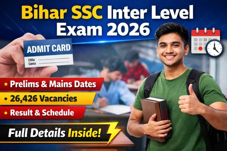 BSSC Exam Calendar 2025-26