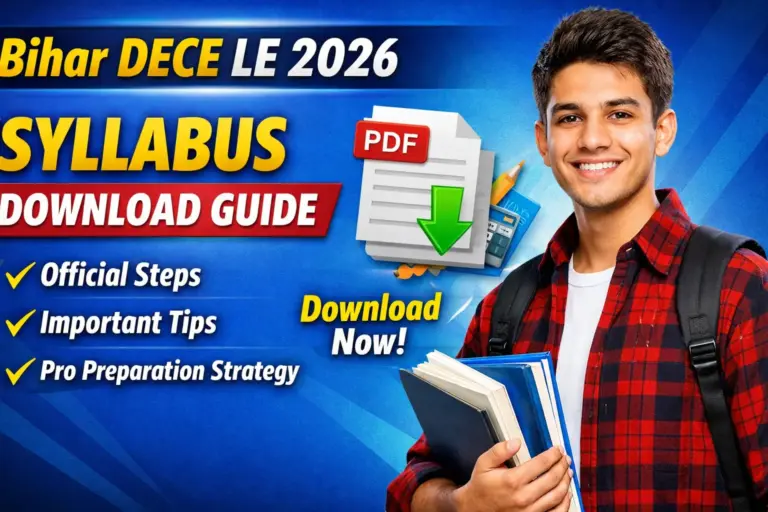 Bihar DECE LE Syllabus PDF Download
