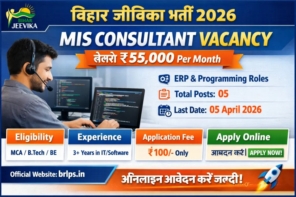 Bihar Jeevika Consultant Vacancy 2026