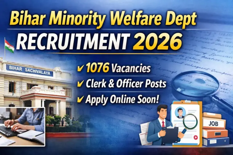 Bihar Minority Welfare Department Recruitment 2026