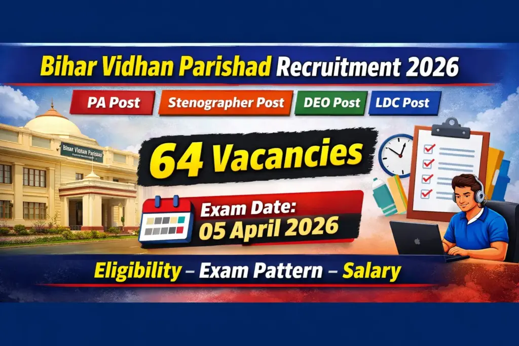 Bihar Vidhan Parishad PA & Stenographer Exam Date 2026