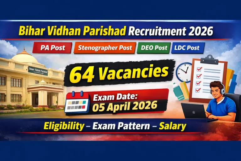 Bihar Vidhan Parishad PA & Stenographer Exam Date 2026
