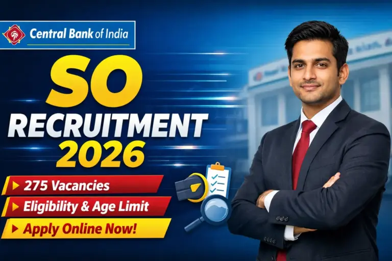 Central Bank of India SO Recruitment 2026