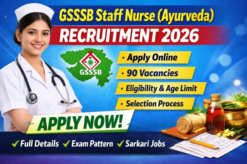 GSSSB Staff Nurse (Ayurveda) Recruitment 2026
