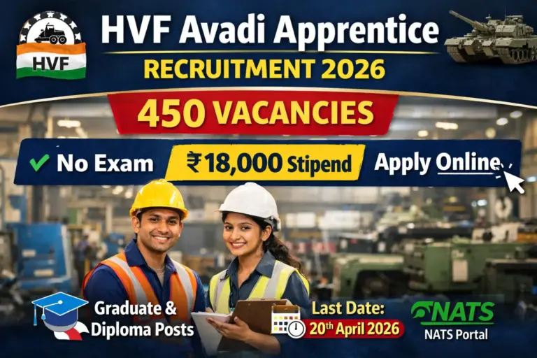 HVF Avadi Apprentice Recruitment 2026