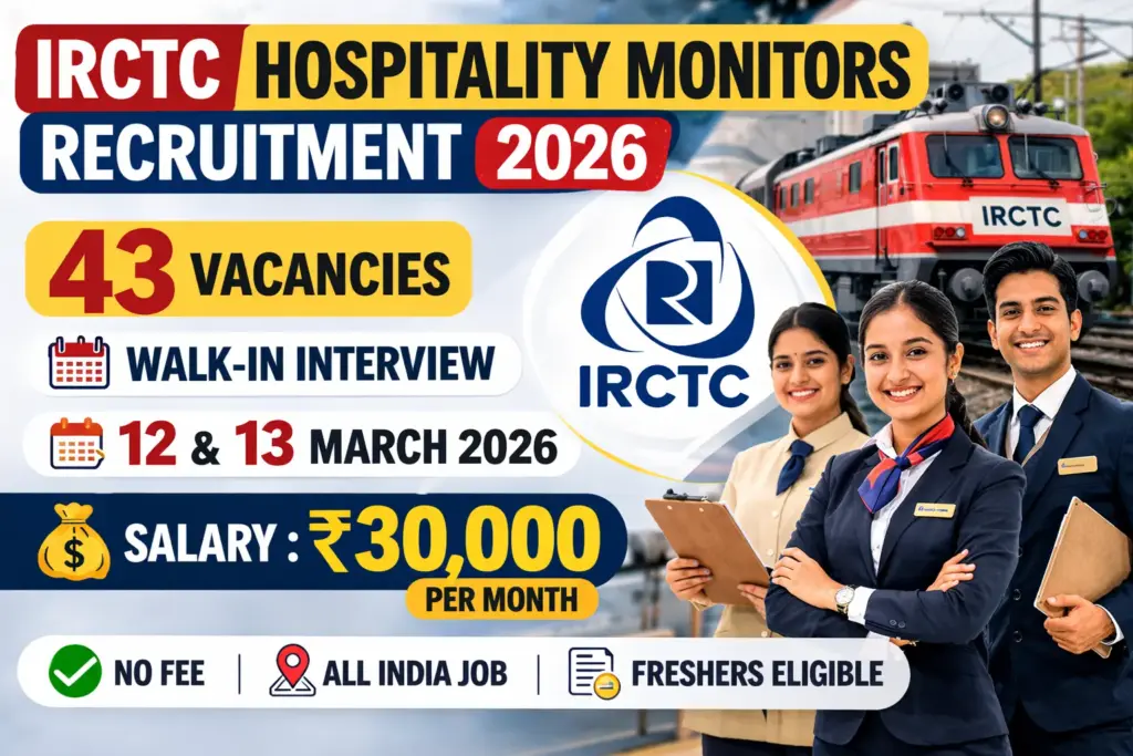 IRCTC Hospitality Monitors Recruitment 2026