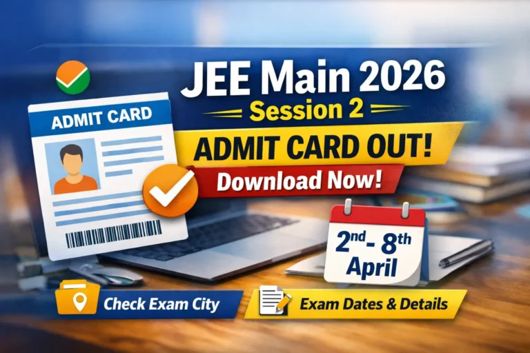 JEE Main 2026 Session 2 Admit Card
