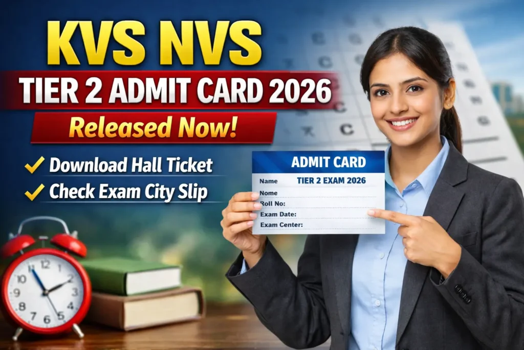 KVS NVS Tier 2 Admit Card 2026