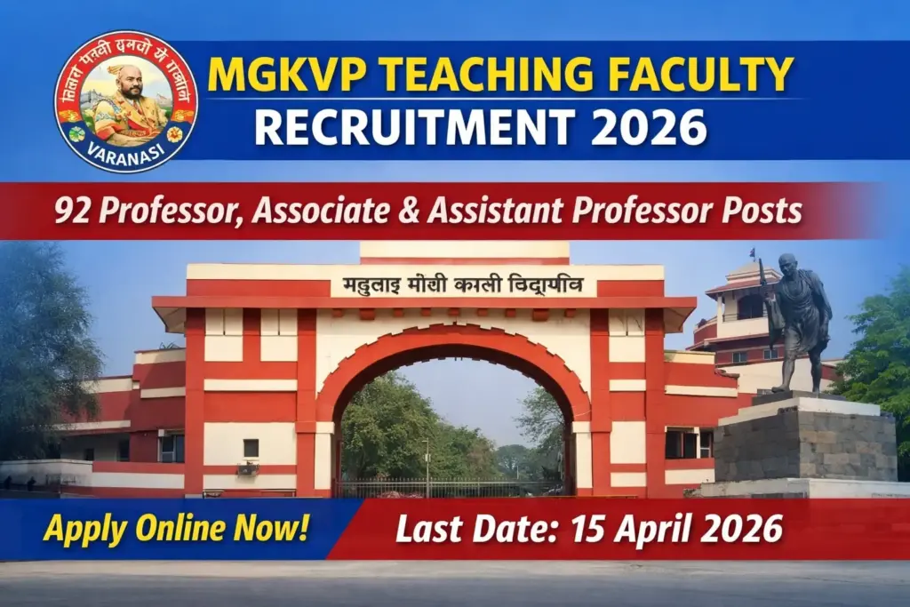 MGKVP Teaching Faculty Recruitment 2026