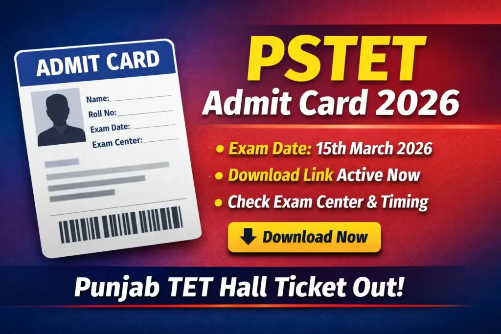 PSTET Admit Card 2026