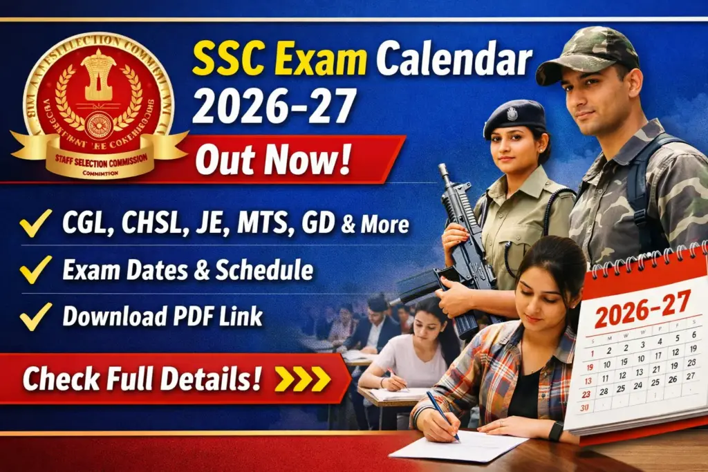SSC Exam Calendar 2026–27