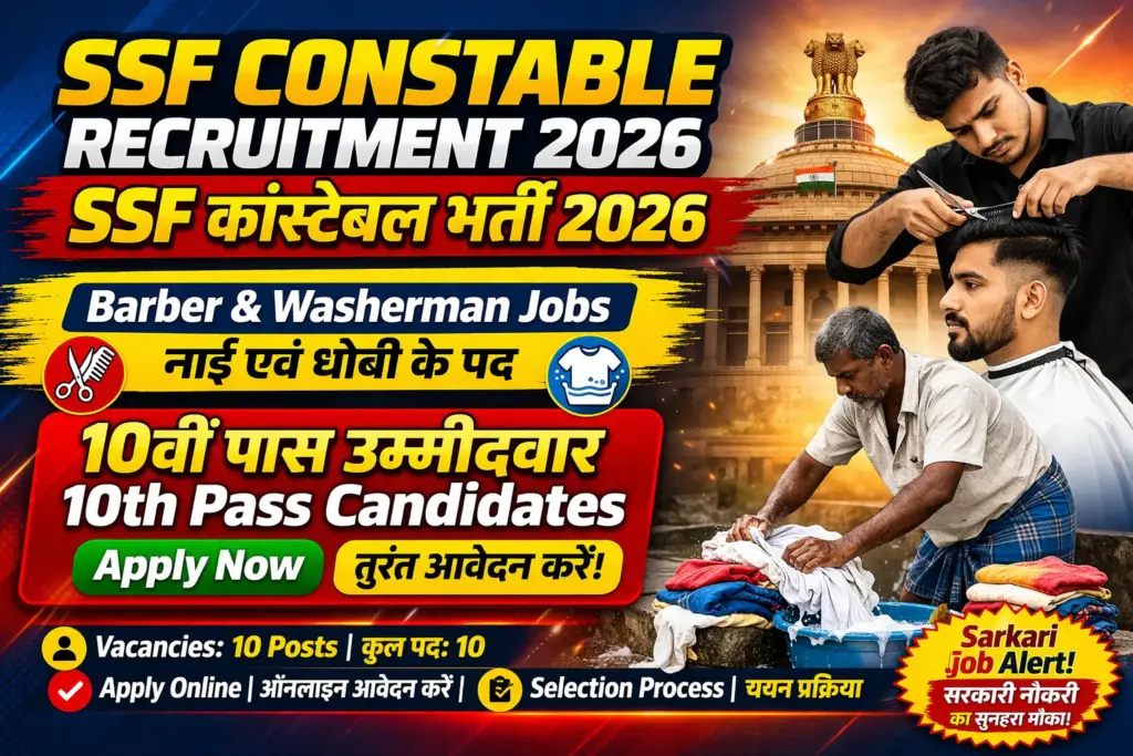 SSF Constable Recruitment 2026