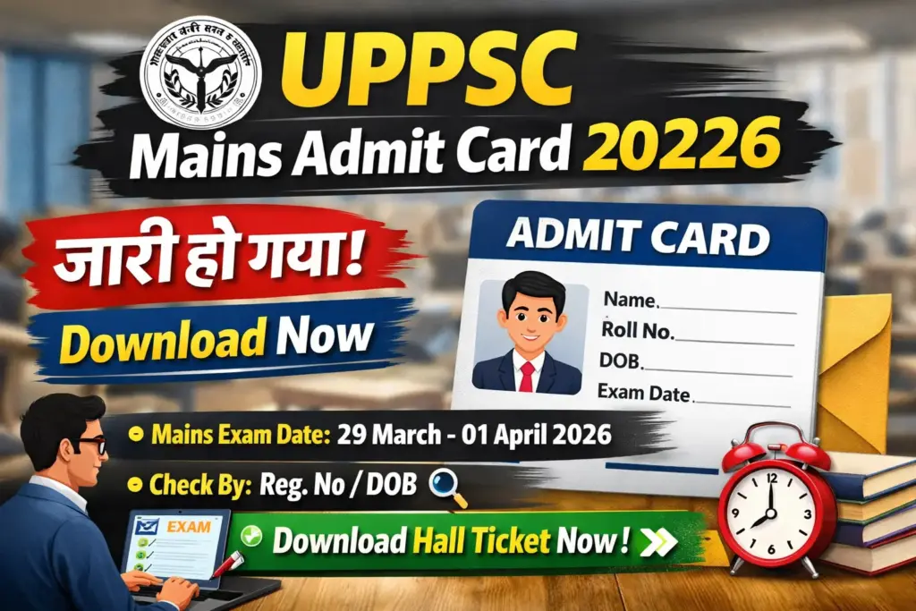 UPPSC Mains Admit Card 2026