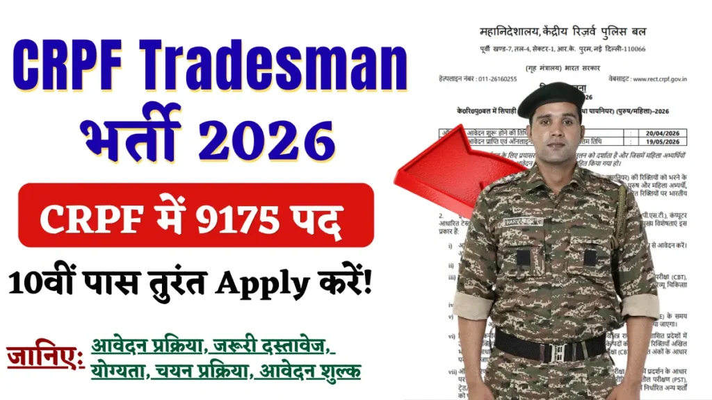 CRPF Tradesman भर्ती 2026