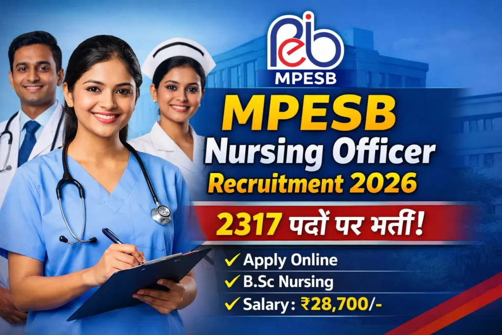 MPESB Nursing Officer Recruitment 2026