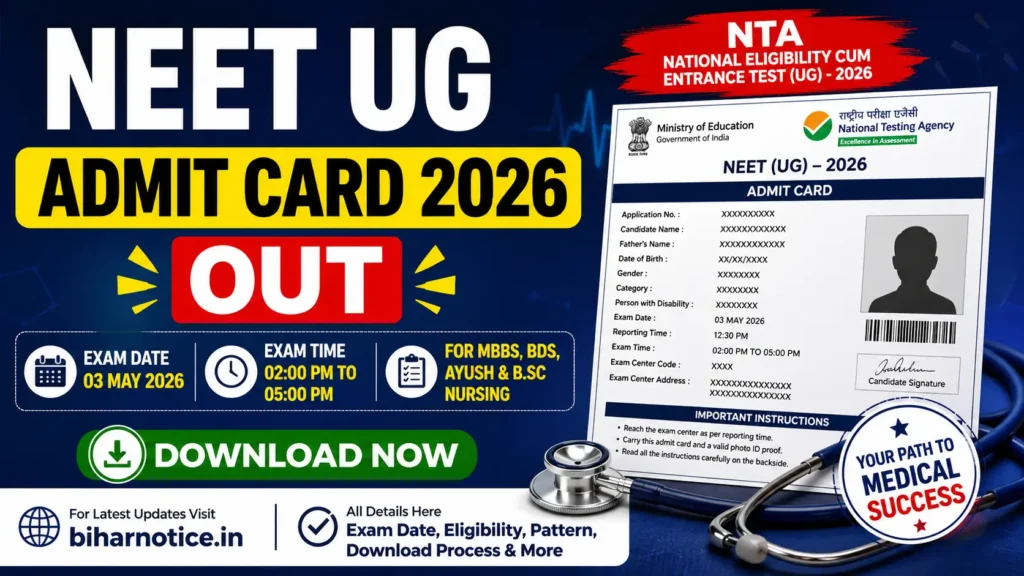 NEET UG Admit Card 2026
