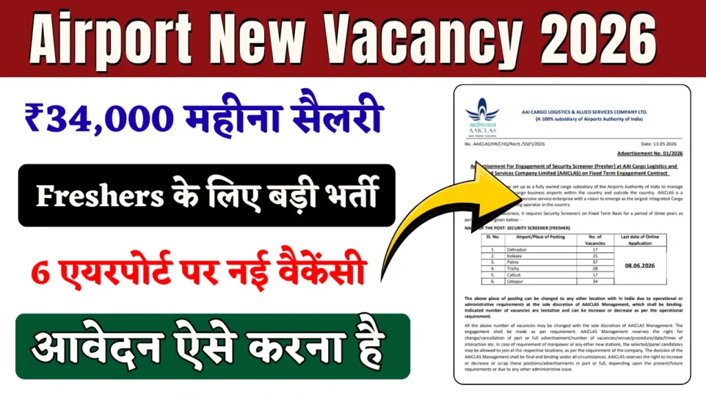 Airport New Vacancy 2026
