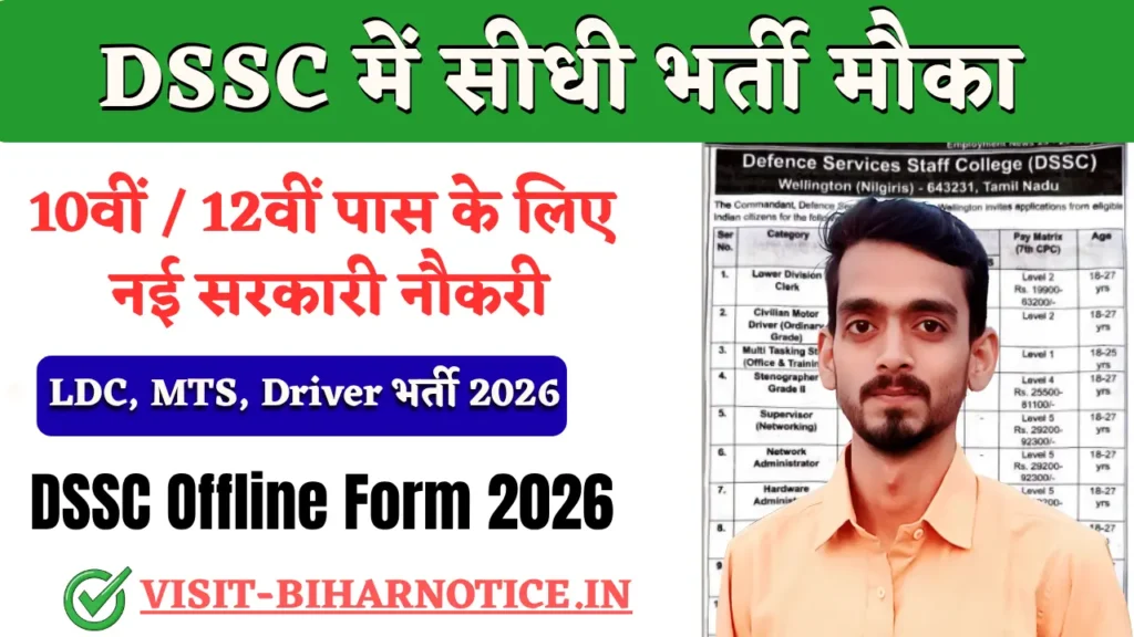 DSSC Recruitment 2026