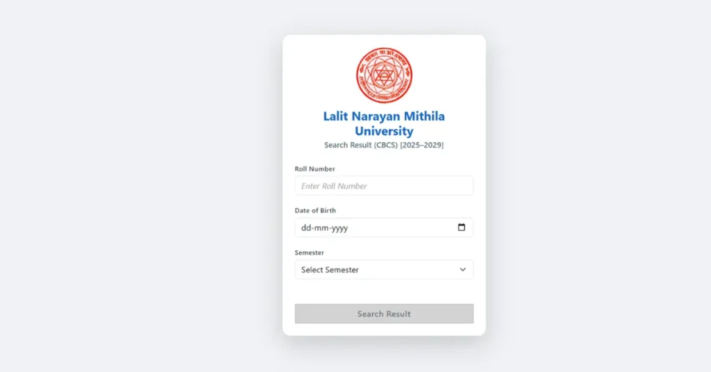 LNMU Semester 1 Result 2025-29