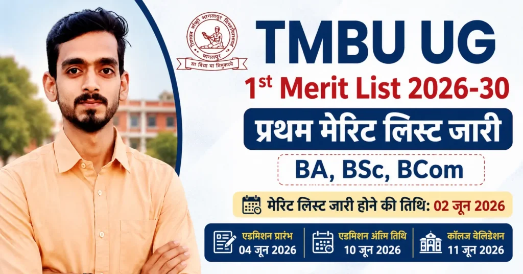 TMBU UG 1st Merit List 2026-30