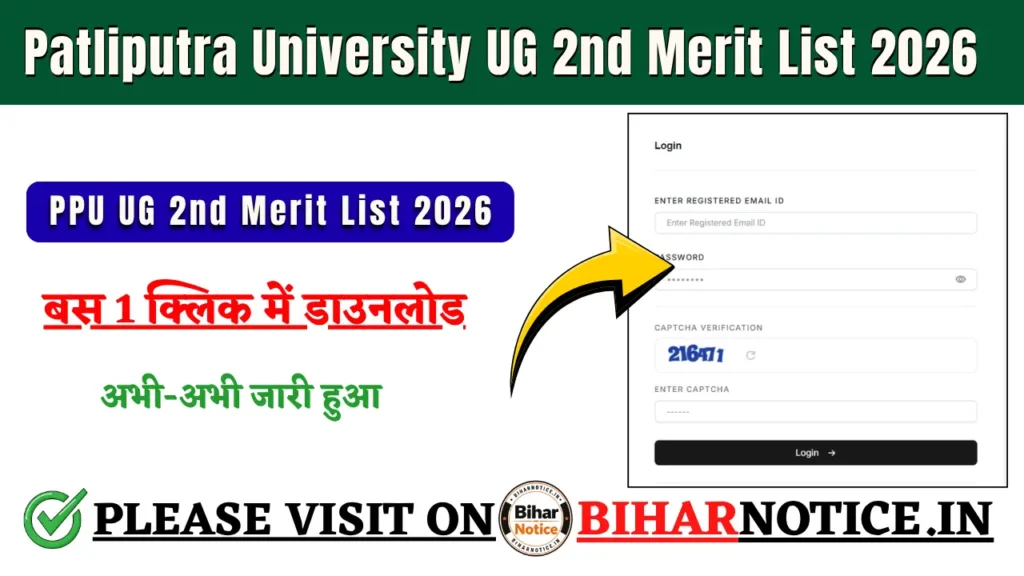Patliputra University UG 2nd Merit List 2026