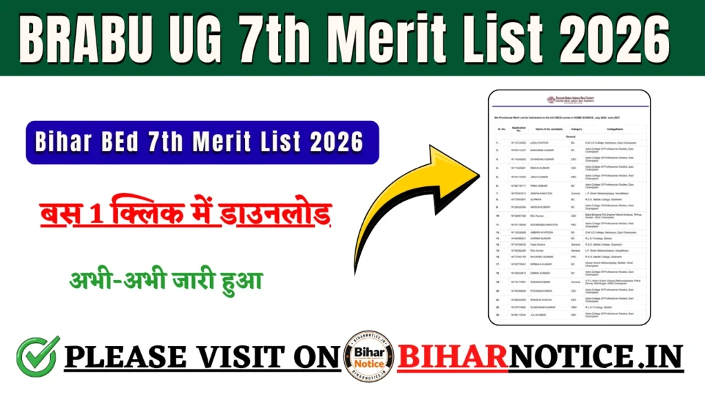 BRABU UG 7th Merit List 2026