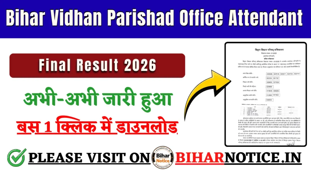 Bihar Vidhan Parishad Office Attendant