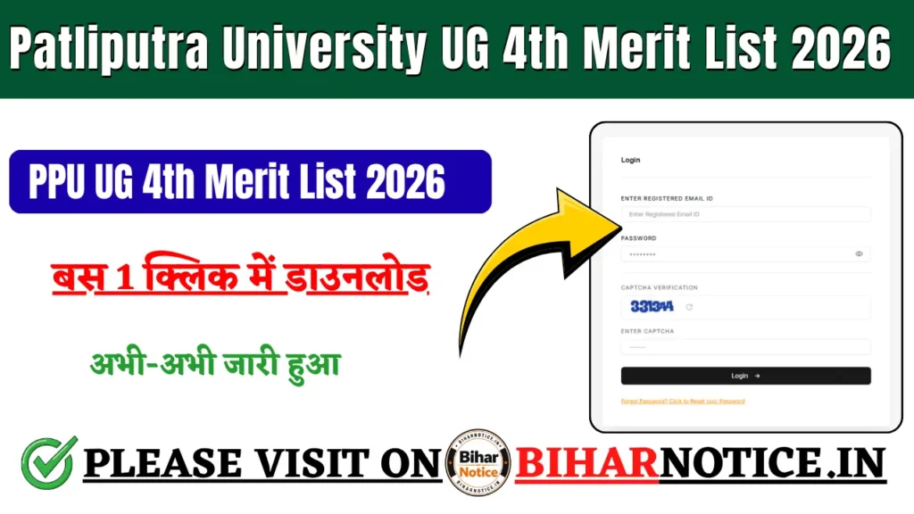 Patliputra University UG 4th Merit List 2026
